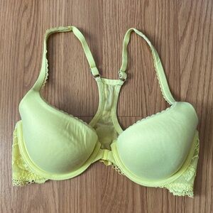 ❤️ Victoria’s Secret Racerback Perfect Coverage Bra 34C Yellow